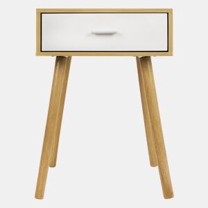 Mesa de cabeceira ARCADIA 57x40x40cm carvalho e branco da Conforama, fotografia 1