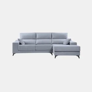 Chaise longue 4 lugares NOELIA XL cor azul claro dereita by Conforama, photo 1