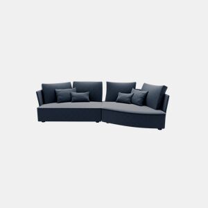 Chaise longue LUGANO direita 4 lugares tecido 2 cor cinza escuro by Conforama, photo 1