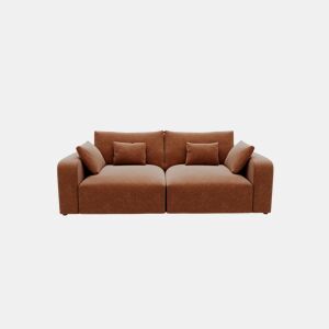 Sofá VERONA de 3 lugares em L tecido 1 cor terracota by Conforama, photo 1