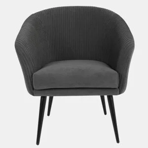 Cadeirão decorativo CLOE cor cinza da Conforama, fotografia 1
