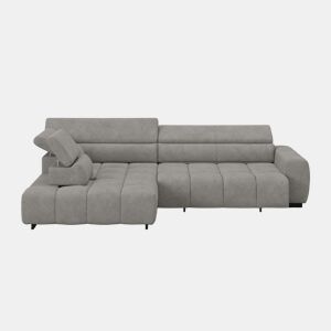 Sofá de canto esquerdo ALBERTA com relax elétrico cinza claro by Conforama, photo 1