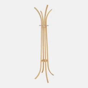 Cabide de pé HARAN em bambu 172x40x40cm com 8 ganchos da Conforama, fotografia 1