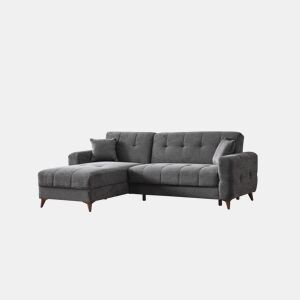 Chaise longue com cama reversível HERMES II cor antracite by Conforama, photo 1