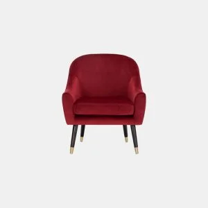 Cadeirão decorativo RETRO cor vermelha by Conforama, photo 1
