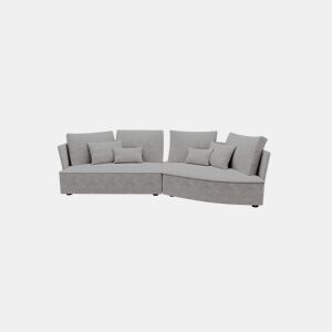 Chaise longue LUGANO direita 4 lugares tecido 3 cor cinza claro by Conforama, photo 1