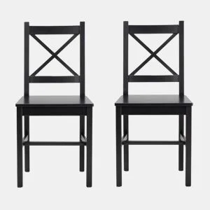 Conjunto de 2 cadeiras de cozinha VALERY preto by Conforama, photo 1