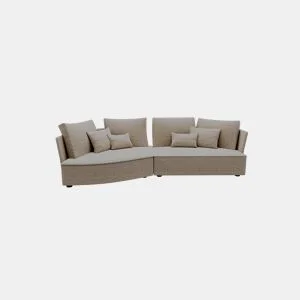 Chaise longue LUGANO esquerda 4 lugares tecido 3 cor cinza da Conforama, fotografia 1