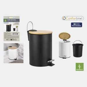 Balde do lixo BAÑO 3 litros metal e bambu by Conforama, photo 1