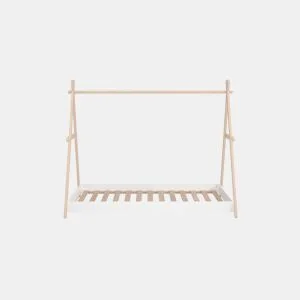 Cama tipo cabana SOFIA 90x200cm madeira natural e branco da Conforama, fotografia 1