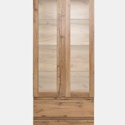 Vitrine 2 portas de vidro SKIPPER carvalho by Conforama, photo 1