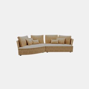 Chaise longue LUGANO esquerda 4 lugares tecido 3 cor vison da Conforama, fotografia 1
