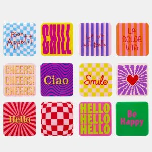 Bases para copos FUN MDF modelos sortidos 9,5cm by Conforama, photo 1