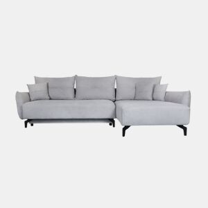 Chaise longue STOCKHOLM com cama e baú dereita 4 lugares cinza by Conforama, photo 1
