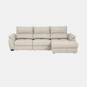Chaise longue BENSON com cama dereita 4 lugares cinza by Conforama, photo 1