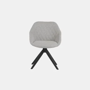 Cadeira de jantar giratória cinza LLAVE by Conforama, photo 1