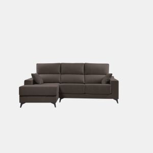 Chaise longue S NOELIA esquerda 3 lugares chocolate by Conforama, photo 1
