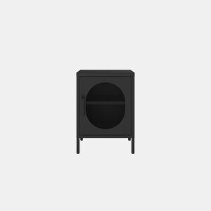 Mesa de cabeceira DIORA 60x40x35cm 1 porta preta by Conforama, photo 1