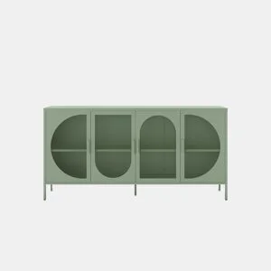 Aparador TAYRA com 4 portas cor verde by Conforama, photo 1