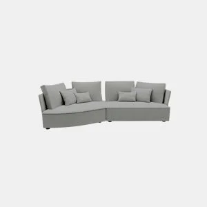 Chaise longue LUGANO esquerda 4 lugares tecido 2 cor cinza claro by Conforama, photo 1