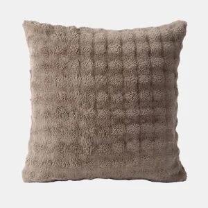 Almofada em poliéster BUBBLE 45x45cm taupe da Conforama, fotografia 1