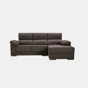 Chaise longue M NOEMI dereita 4 lugares chocolate by Conforama, photo 1