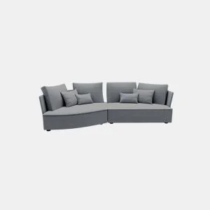 Chaise longue LUGANO esquerda 4 lugares tecido 2 cor cinza da Conforama, fotografia 1