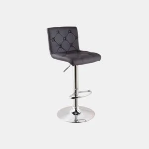 Banco ajustável FLIP rotação e altura ajustáveis PU cinza escuro by Conforama, photo 1