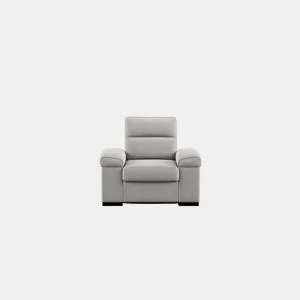 Cadeirão decorativo ERIC cor cinza claro da Conforama, fotografia 1