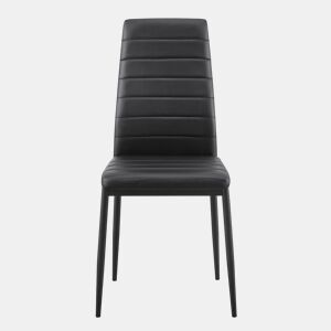Conjunto de 4 cadeiras LISON PU preto da Conforama, fotografia 1