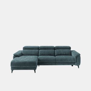 Chaise longue esquerda relax elétrico EOS cor azul by Conforama, photo 1