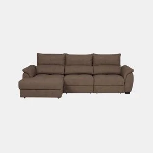 Chaise longue BENSON com cama esquerda 4 lugares chocolate da Conforama, fotografia 1