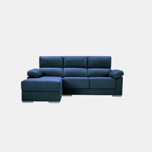Chaise longue S NOEMI dereita 3 lugares azul marinho da Conforama, fotografia 1