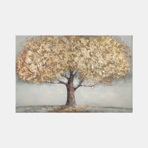 Pintura original ARBOL DORADO XXL 118cm da Conforama, fotografia 1