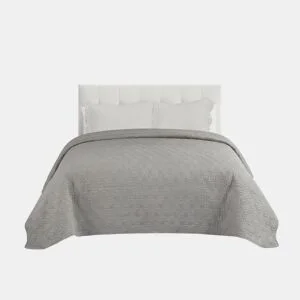 Colcha poliéster STAR cama 150cm cor cinza by Conforama, photo 1