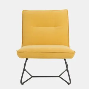 Cadeirão decorativo LEO amarelo by Conforama, photo 1