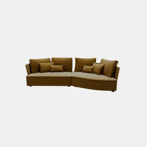 Chaise longue LUGANO direita 4 lugares tecido 1 cor mostarda by Conforama, photo 1