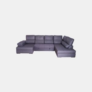 Sofá de canto com cama MARTA dereita 5 lugares cinza by Conforama, photo 1