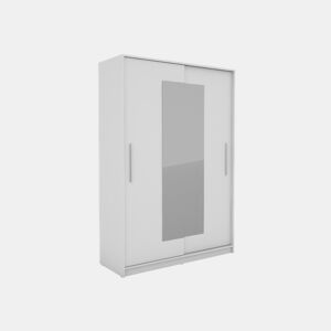 Roupeiro YORK portas deslizantes com espelho 150x195cm branco by Conforama, photo 1