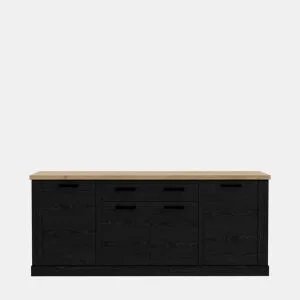Aparador 4 portas e 2 gavetas preto VERONA by Conforama, photo 1