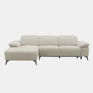 Chaise longue esquerda ANDY com relax elétrico cor bege da Conforama, fotografia 1