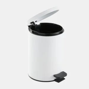 Balde do lixo BASURA 3 litros com pedal branco da Conforama, fotografia 1