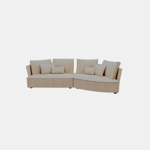 Chaise longue LUGANO direita 4 lugares tecido 3 cor bege by Conforama, photo 1