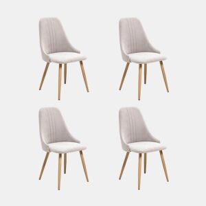 Conjunto de 4 cadeiras SEUL cor cinza claro by Conforama, photo 1