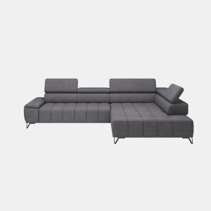 Sofá de canto relax elétrico PALLADIO dereita 5 lugares cinza escuro by Conforama, photo 1
