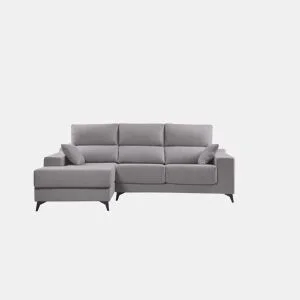 Chaise longue M NOELIA esquerda 4 lugares cinza claro by Conforama, photo 1