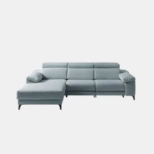 Chaise longue 4 lugares relax elétrica AMIL esquerda azul by Conforama, photo 1