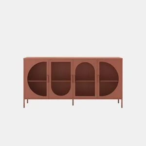 Aparador TAYRA com 4 portas cor terracota da Conforama, fotografia 1