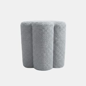 Puff ASTER sherpa 40x34cm azul da Conforama, fotografia 1