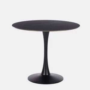 Mesa de jantar redonda HOLLOWAY preto by Conforama, photo 1